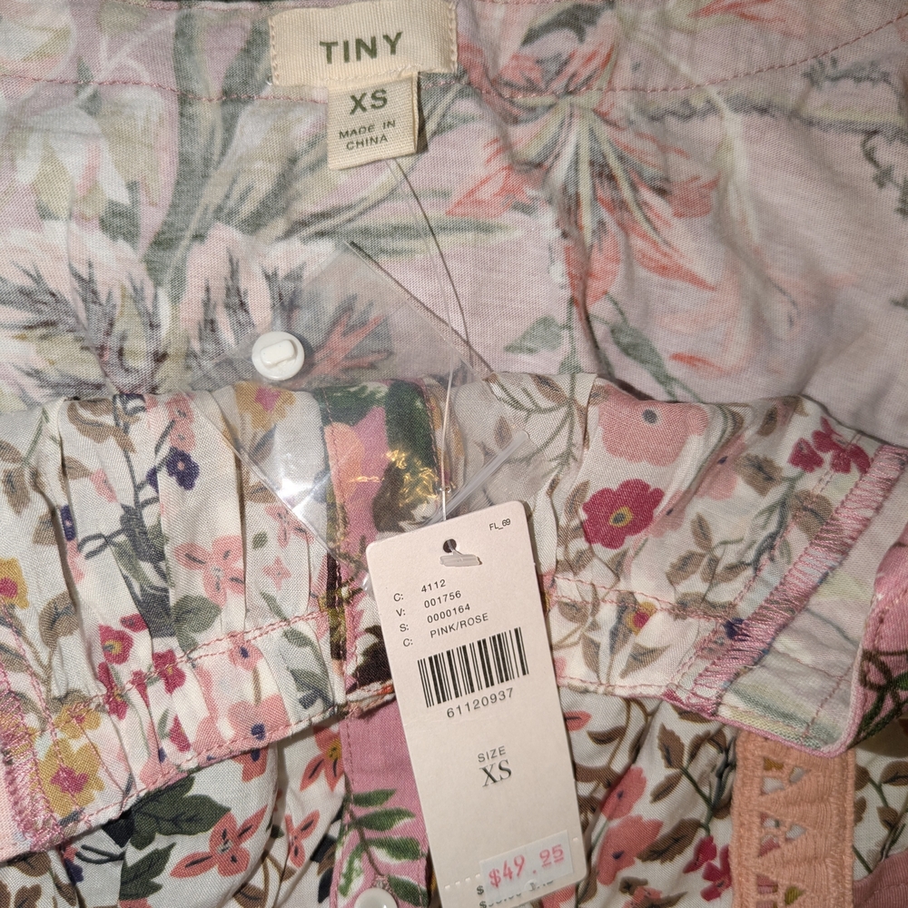 Anthropologie Pink Floral Camisole - Picture 4 of 6